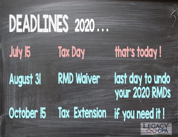 August 31: Last Day to Undo Your 2020 RMDs